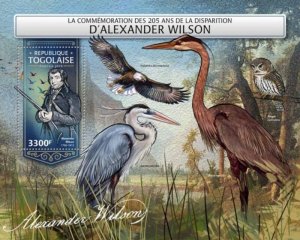 Togo - 2018 Alexander Wilson - Stamp Souvenir Sheet - TG18216b 