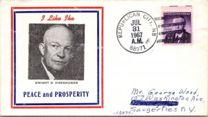 US SPECIAL EVENT CACHETED COVER I LIKE IKE DWIGHT D EISENHOWER REPUBLICAN CITY