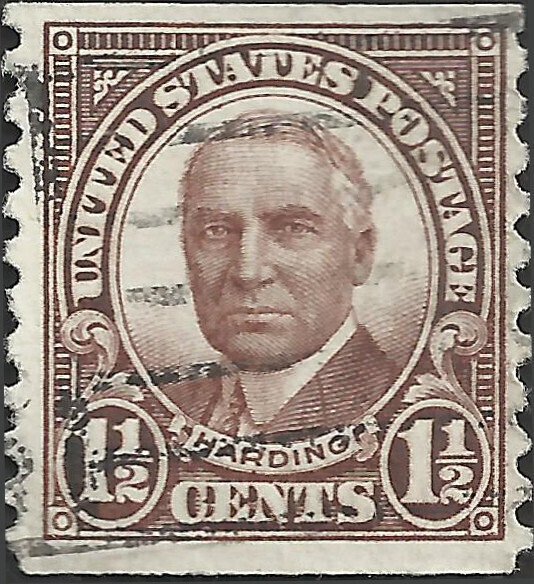 # 686 Used Brown Warren G. Harding