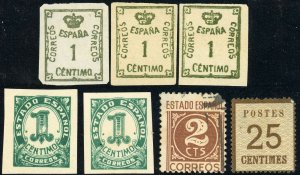 Spain Early Postage Stamp Collection Europe Used