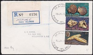 COOK IS 1975 registered cover to New Zealand ex MAUKE......................a8314