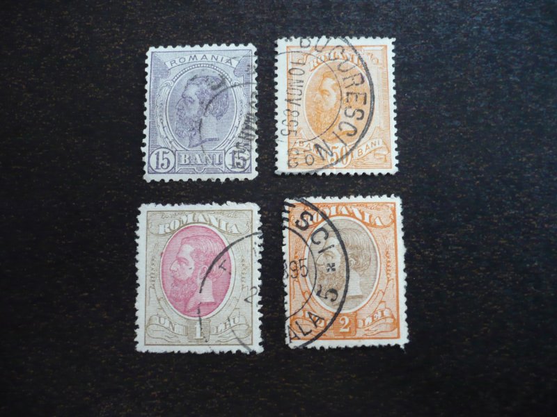 Stamps - Romania - Scott# 139,143,144,146 - Used Part Set of 4 Stamps