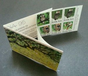 *FREE SHIP Finland Birds 1995 Owl Woodpecker Fauna (booklet) MNH