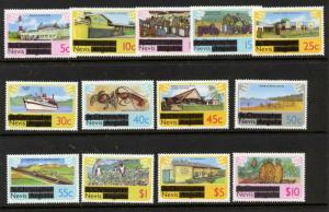 Nevis 100-12 MNH Ship, Aircraft, Industry, Agriculture, Lobster, Fruit, Crab