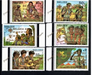 Belize 1982 MNH Sc 653-8