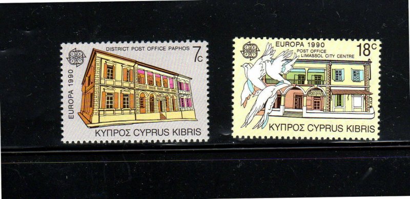 CYPRUS #755-756  1990  EUROPA  MINT  VF NH  O.G