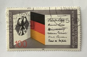 Germany 1989 Scott 1577 used - 100pf, 40th Anniv. of The German Federal Republic