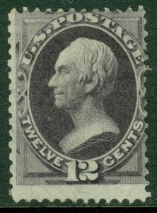 EDW1949SELL : USA 1874 Scott #162 Mint, part OG. Deep color. PSAG Cert Cat $2400