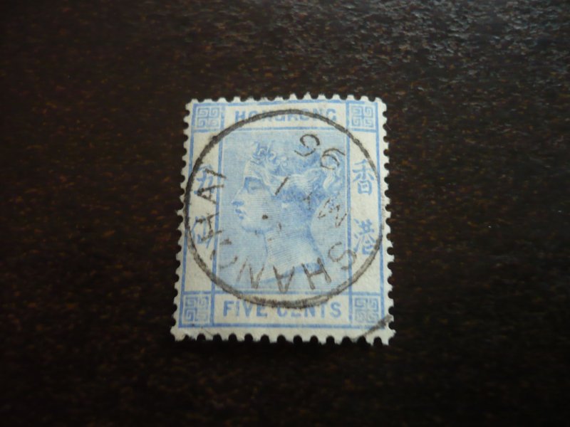 Stamps - Hong Kong (Shanghai) - Scott# 40 - Used Part Set of 1 Stamp