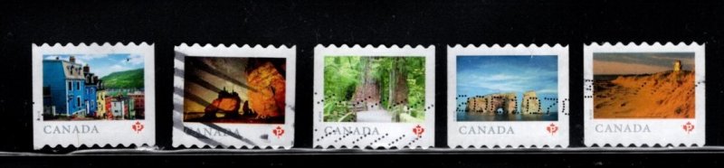 Canada - #3062 - 3066 2018 Far & Wide Coil stamps set/5 - Used