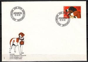 Switzerland, Scott cat. 741. Swiss Kennel Club. First day cover. ^