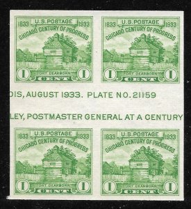 Doyle's_Stamps: MNH 1935 Century of Progess Special Printing Horz-Gutter Blocks