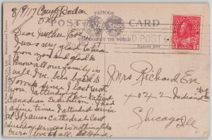 Canada 1917 WWI Field Post Office Camp Borden Machine Cancel Admiral Postcard