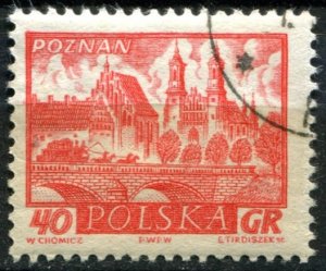Poland Sc#950 Used, 40g ver, Historic Towns 1960 (1960)