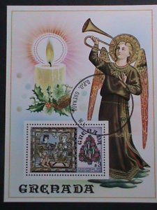 GRENADA 1977 - CHRISTMAS SHEET-VIRGIN AND THE CHILD-CTO S/S VERY FINE