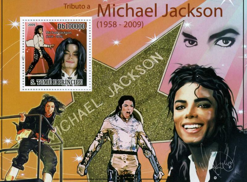 Sao Tome & Principe 2009 MICHAEL JACKSON s/s Perforated Mint (NH)