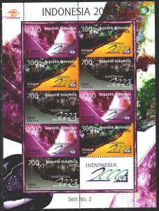 Indonesia. 1998. ml 1787-89. Minerals. MNH.