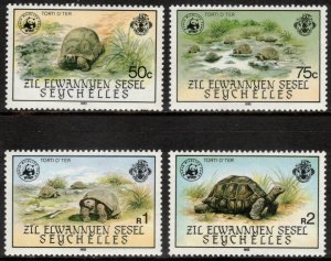 ZIL ELWANNYEN SESEL 1985 World Wildlife Fund (WWF); Scott 106-09; MNH