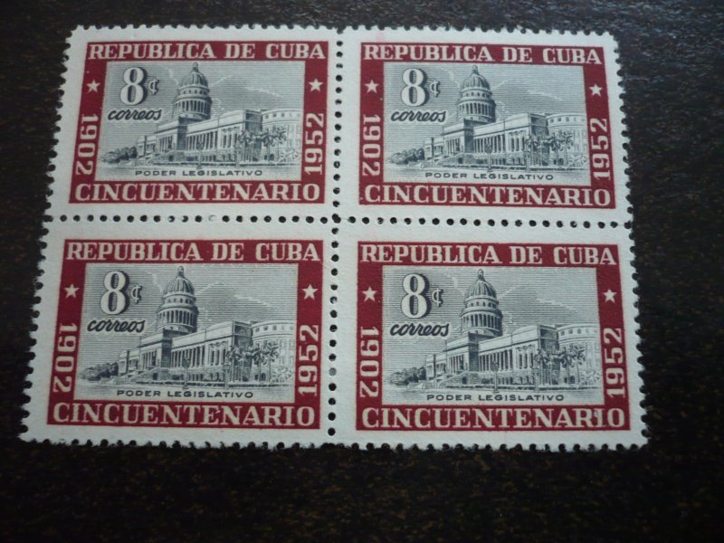 Stamps - Cuba - Scott# 475-480 -Mint Hinged Set of 6 Stamps in Blocks of 4