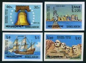 Bangladesh 111-114,114a imperf.MNH. USA-200,1976.Liberty Bell,Liberty,Rushmore,