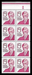 PCBstamps  US #1288Bc Bk Pane $1.20(8x15c)O. W. Holmes, die 3, MNH, (9)