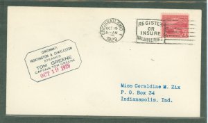 US 681 1929 2c Ohio Canalization (single) on an addressed first day cover with a Cincinnati, OH cancel and Huntinton & Charlesto