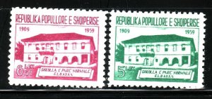 ALBANIA Sc 559-60 NH ISSUE OF 1960 - SCHOOL