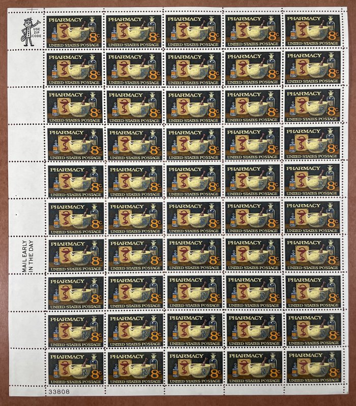 Scott 1473 PHARMACY Sheet of 50 US 8¢ Stamps MNH 1972
