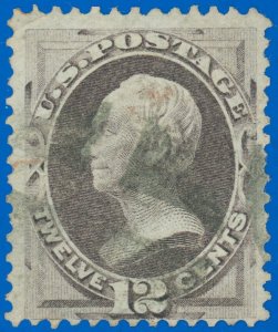 US Scott #151, 12¢ High Value, Used/F/VF, Relatively Light Cancel, SCV $200.00!