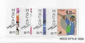 Macau Sc #625-628 set of 4 NH VF