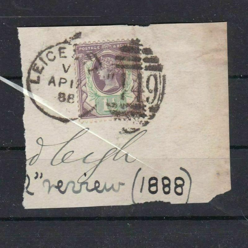 1887 VICTORIA 1½d ON PIECE   REF 803