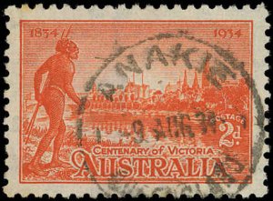 AUSTRALIA Sc 142 USED - 1934 2p Yarra Yarra - Nice Cancel! - Sound, No Faults