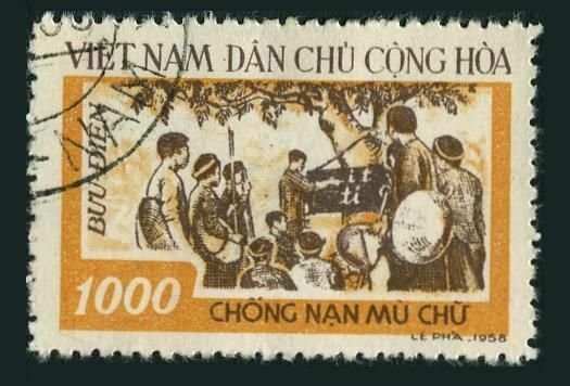 Viet Nam 66,CTO.Michel 69. Anti-illiteracy campaign,1958.