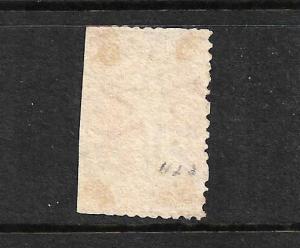 NEW ZEALAND 1862-64  1d  CARMINE VERMILLION FFQ  p13  MNG  CP A1F2  SG 69 CHALON