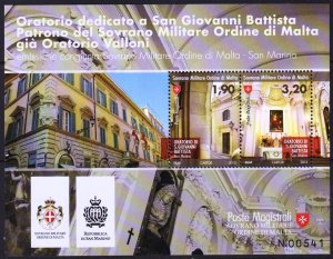 Sovereign Military Order of Malta 2013 Oratory of St. Jonn Baptist S/S MNH