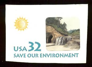 U640 32¢ Save Our Environment used cut square