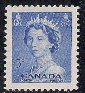 Canada #329 5 cent Elizabeth 2 Ultra Stamp Mint OG NH EGRADED XF 92 XXF