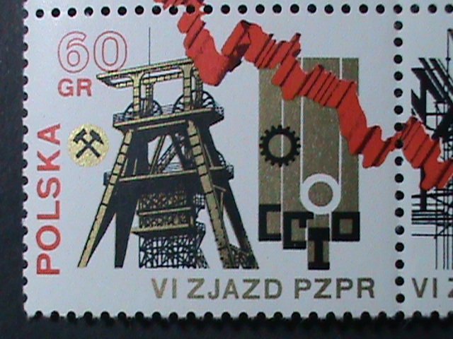 POLAND -1971-SC#1859a- 6TH CONGRESS OF UNITED WORKERS UNION -MNH BLOCK-VF