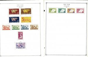 Viet Nam 1956-1975 M&U Hinged on 20 Scott International Pages.