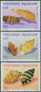 French Polynesia 1989 SG573-575 Sea Shells set MNH