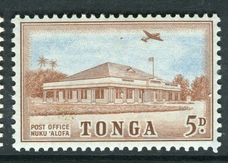 TONGA; 1953 early QEII issue fine Mint hinged 5d. value