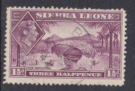 Sierra Leone sc#175A 1941 1-1/2p KG6 series red-violet used