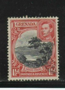 GRENADA #134 1938 1 1/2 p KING GEORGE VI & VIEW OF GRANETANY F-VF USED