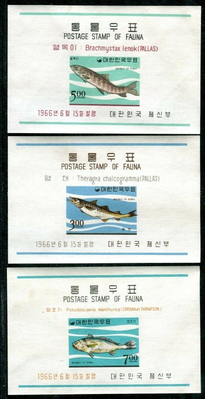 405 - Korea - Fauna - Fish Marine Life - MNH Souvenir Sheets