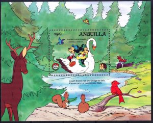 Anguilla 1985 Disney Christmas Fairy Tales Birds Swan Mi. Bl.65 S/S MNH