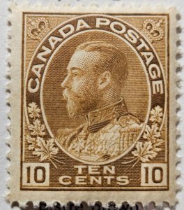 Stamp Canada 1925 King George V A43 #118 bistre brown MLH