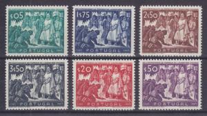 Portugal Sc 683-688 MNH. 1947 Conquest of Lisbon, complete set, fresh, VF