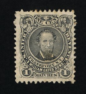 OUTSTANDING SCOTT #RO92d PRIVATE DIE WILLIAM GATES & SONS ON WATERMARKED #13708