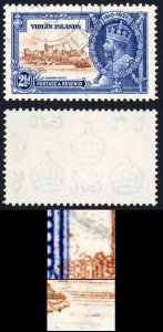 Virgin Islands SG105l 1935 Silver Jubilee 2 1/2d with Kite and Horizontal Log U