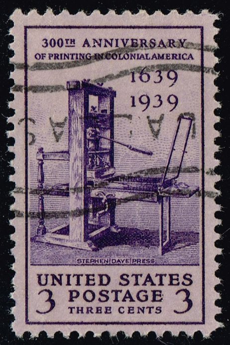 US #857 Printing Tercentenary; Used (3Stars)